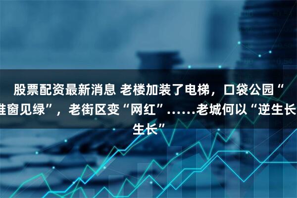 股票配资最新消息 老楼加装了电梯，口袋公园“推窗见绿”，老街区变“网红”……老城何以“逆生长”